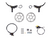 Set frână GH DB003 850/1700 negru