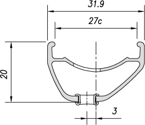 Anvelopă 27.5 Mach1 Torkx 27 584x27C 32H negru anodizat