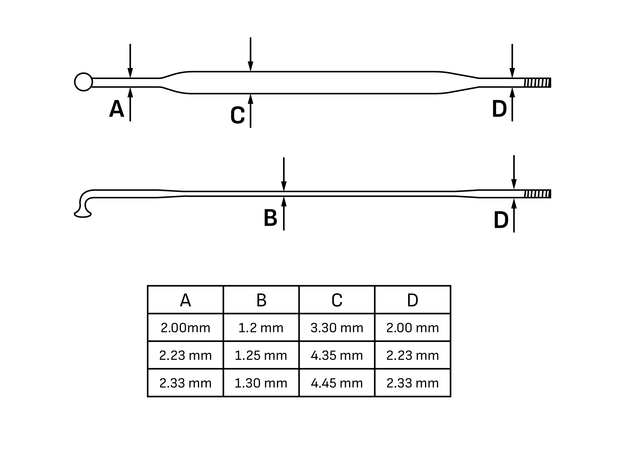 Спица Vuelta Fr.R. 2.0 290mm плоска сив - 2